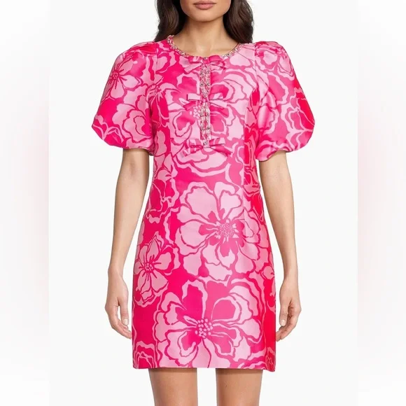 NWT Lilly Pulitzer Britnee Beaded Jacquard Shift Dress - Picture 3 of 10